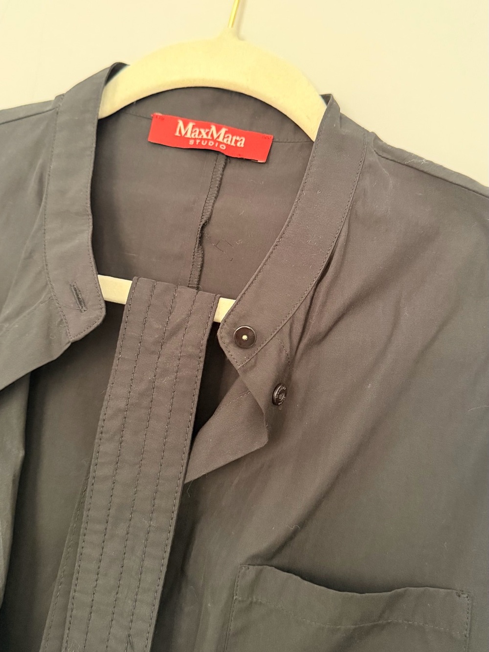 Max Mara Studio Black Utility Jumpsuit Short Sleeve Belted Size M